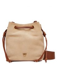 PINKO Torebka Secchiello Mini PE 25 PLTT 104303 A2CC Beżowy. Brązowe torebki do ręki damskie Pinko, bez wzorów, ze skóry, bez dodatków. Za 1,379.00 zł.