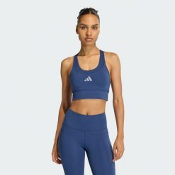 Biustonosz adi365 Running Pocket Medium Support. Niebieskie bielizna sportowa damska Adidas, xl, bez wzorów, climacool (adidas). Za 219.00 zł.