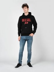 Diesel Bluza "S-Ginn" | A03826-0HAYT-9XX | Mężczyzna | Czarny. Czarne bluzy męskie Diesel, m, bez wzorów, z bawełny, eleganckie, bez ramiączek, bez kaptura. W wyprzedaży za 329.00 zł.