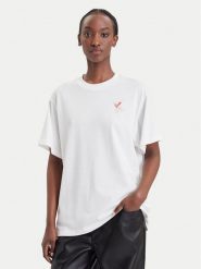 HUGO T-Shirt 50570362 Kremowy Regular Fit. Białe t-shirty damskie Hugo, xs, bez wzorów, z bawełny, bez kołnierzyka, bez ramiączek. Za 319.99 zł.