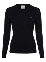 Gant Sweter Kobiety Bawełna niebieski, XL. Niebieskie swetry nierozpinane damskie GANT, xl, bez wzorów, z bawełny, bez kołnierzyka, bez ramiączek. Za 599.95 zł.