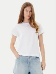 PINKO T-Shirt Basico 100373 A2RE Biały Regular Fit. Białe t-shirty damskie Pinko, xl, bez wzorów, z bawełny, bez kołnierzyka, bez ramiączek. Za 269.99 zł.