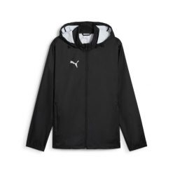 Kurtka treningowa Puma teamAddition All Weather. Czarne kurtki męskie Puma, m, bez wzorów, z materiału, z kapturem. Za 229.15 zł.