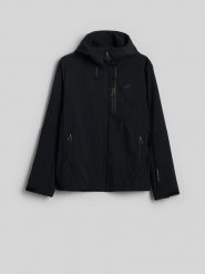 4F Kurtka softshell wiatroodporna membrana 8000 męska - czarna L. Czarne kurtki sportowe męskie 4F, l, bez wzorów, z materiału, bez kaptura, trekkingowe. Za 399.99 zł.