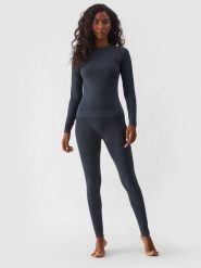 4F Bielizna termoaktywna bezszwowa z wełną Merino (dół) damska - szara XS/S. Szara bielizna sportowa damska 4F, l, bez wzorów, z materiału. Za 249.99 zł.