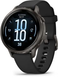Smartwatch Garmin Venu 4 inteligentny zegarek 41 mm kolor łupkowy z czarnym silikonowym paskiem. Czarne zegarki smartwatch Garmin, bez wzorów. Za 2,115.83 zł.