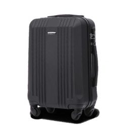 Walizka kabinowa Wings 20" KESTREL BLACK. Czarne walizki męskie Wings, bez wzorów, z materiału, duże. Za 169.90 zł.