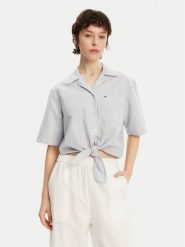 Tommy Jeans Koszula DW0DW20286 Niebieski Regular Fit. Niebieskie koszule damskie Tommy Jeans, m, bez wzorów, z bawełny, bez kołnierzyka, bez ramiączek. Za 199.99 zł.