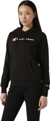 Bluza damska Champion Hooded Sweatshirt czarna 118097 KK001 S. Czarne bluzy damskie Champion, s, bez wzorów, bez ramiączek, bez kaptura. Za 376.70 zł.