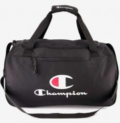 Torba sportowa Champion 52 x 28 x 28 cm. Czarne torby sportowe męskie Champion, bez wzorów, z poliesteru, na ramię. Za 229.99 zł.