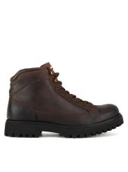 Hunter Trapery CHESTER-03 MI08 Brązowy. Brązowe buty zimowe męskie Hunter, bez wzorów, ze skóry, bez obcasa, bez zapięcia. Za 449.99 zł.