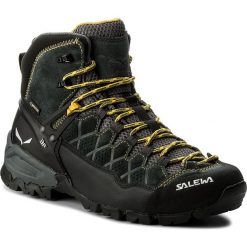 Trekkingi SALEWA - Alp Trainer Mid Gtx GORE-TEX 63432-0766 Carbon/Ringlo. Czarne trekkingi męskie Salewa, z gore-texu, bez zapięcia. W wyprzedaży za 589.00 zł.
