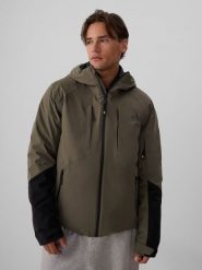 4F Kurtka 3w1 membrana 8000 męska - khaki M. Brązowe kurtki męskie 4F, na zimę, m, bez wzorów, biznesowe, bez kaptura. Za 799.99 zł.