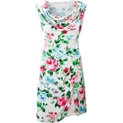 Sukienka shirtowa bonprix biało-kolorowy. Białe sukienki damskie bonprix, bez wzorów, bez kołnierzyka, bez ramiączek. Za 89.99 zł.