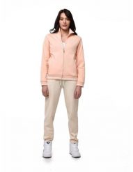 Bluza z bawełna z zamek błyskawiczny na co dzień. Czerwone bluzy damskie LEONE 1947 APPAREL, bez wzorów, z bawełny, bez ramiączek, bez kaptura. Za 252.56 zł.
