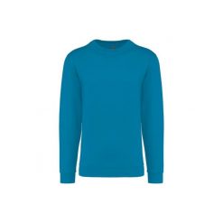 Bluza z okrągłym dekoltem Kariban. Niebieskie bluzy damskie KARIBAN, l, bez wzorów, z bawełny, bez ramiączek, bez kaptura. Za 128.50 zł.