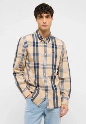 Męska Koszula Mustang Style Chester Big Check Navy 1017529 12858. Niebieskie koszule męskie Mustang, m, bez wzorów, bez kołnierzyka, bez ramiączek. Za 129.99 zł.