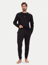 BOSS Piżama Xmas 50550547 Czarny Regular Fit. Czarne piżamy męskie Boss, l, bez wzorów, z bawełny, bez kołnierzyka, bez ramiączek. Za 469.99 zł.