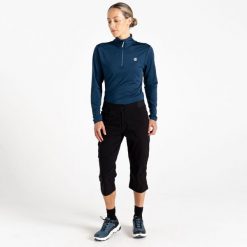 Damskie spodnie Melodic 3/4. Czarne szorty damskie Dare 2B, bez wzorów, z elastanu, sportowe. Za 99.99 zł.