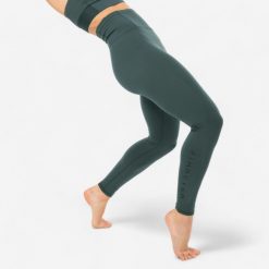 Legginsy do tańca nowoczesnego damskie Starever wysoki stan. Czarne legginsy damskie STAREVER, bez wzorów, z elastanu. Za 119.99 zł.