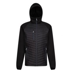 Męska Hybrydowa Kurtka Z Kapturem Navigate. Czarne kurtki męskie Regatta, m, bez wzorów, sportowe, z kapturem. Za 206.99 zł.