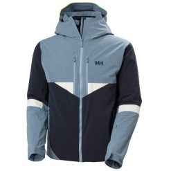 Kurtka narciarska Helly Hansen Kvitfjell. Niebieskie kurtki sportowe męskie Helly Hansen, na lato, l, bez wzorów, z dzianiny, bez kaptura, narciarskie, primaloft. Za 1,910.50 zł.