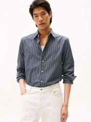 Tommy Hilfiger koszula casual Mężczyźni Regular Fit Bawełna szary|biały, XXL. Białe koszule męskie Tommy Hilfiger, m, bez wzorów, z bawełny, casualowe, bez kołnierzyka, bez ramiączek. Za 279.95 zł.