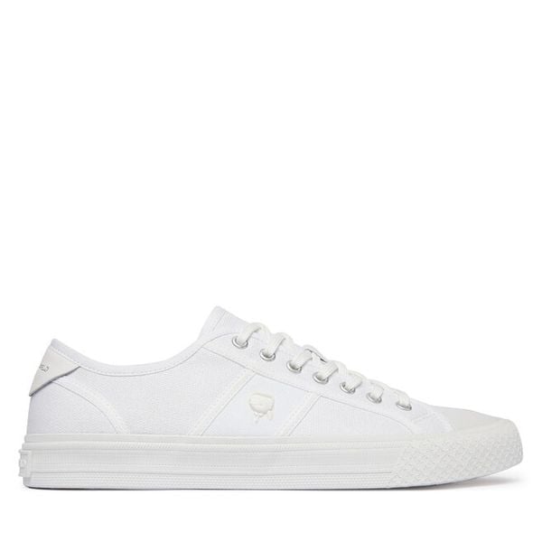 Trampki KARL LAGERFELD. Białe trampki męskie KARL LAGERFELD, bez wzorów, bez zapięcia. Za 399.99 zł.