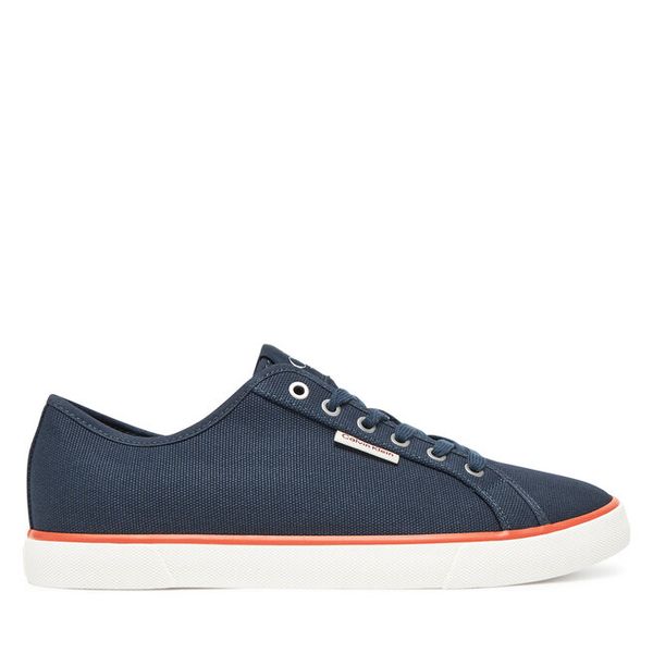 Tenisówki Calvin Klein Jeans. Niebieskie trampki męskie Calvin Klein Jeans, bez wzorów, z jeansu, bez zapięcia. Za 189.99 zł.