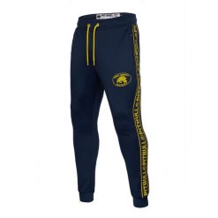 Spodnie męskie Pitbull dresowe Oldschool Tape Logo Rugby Arka Gdynia. Niebieskie spodnie sportowe męskie PITBULL, m, bez wzorów, z dresówki, na fitness i siłownię. Za 189.00 zł.