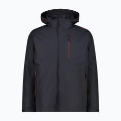 Kurtka ocieplana męska CMP 36Z2257D Zip Hood Detachable Inn. Czarne kurtki męskie CMP, m, bez wzorów, z materiału, z kapturem. Za 649.99 zł.