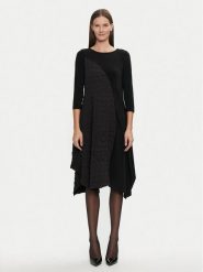 Joseph Ribkoff Sukienka codzienna 244037 Czarny Regular Fit. Czarne sukienki damskie Joseph Ribkoff, na co dzień, bez wzorów, z syntetyku, bez kołnierzyka, bez ramiączek, proste. Za 1,149.00 zł.