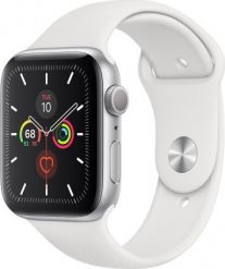 Smartwatch Apple Watch 5 GPS 44mm Silver Alu Biały (MWVD2WB/A). Białe zegarki smartwatch Apple, bez wzorów. Za 2,570.48 zł.