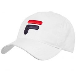 Czapka tenisowa z daszkiem Fila Cap Max. Białe czapki damskie Fila, bez wzorów, z materiału. Za 79.00 zł.