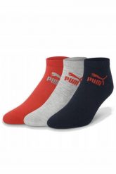 Skarpetki stopki męskie Puma 3-PAK. Czerwone skarpety męskie Puma, bez wzorów, z bawełny. Za 26.90 zł.
