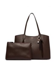 Guess Torebka Melody HWBG97 35230 Brązowy. Brązowe shopperki damskie Guess, z aplikacjami, ze skóry, bez dodatków. Za 634.99 zł.