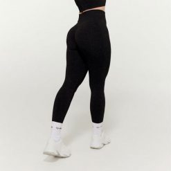 Legginsy damskie fitness bezszwowe FLO. Szare legginsy damskie GYMBEAM, bez wzorów, z elastanu. Za 110.90 zł.