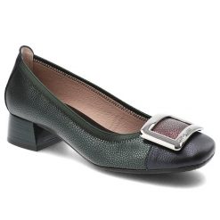 Zielone Półbuty Hispanitas Eleganckie Obuwie Damskie. Zielone półbuty damskie Hispanitas, bez wzorów, ze skóry, eleganckie, bez obcasa, na obcasie, bez zapięcia. Za 549.00 zł.