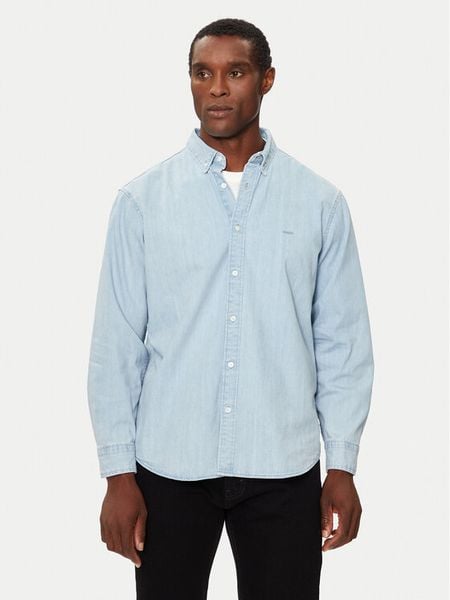 Levi's® Koszula Autentic A7210-0018 Błękitny Relaxed Fit. Niebieskie koszule męskie m, bez wzorów, z bawełny, bez kołnierzyka, bez ramiączek. Za 239.99 zł.