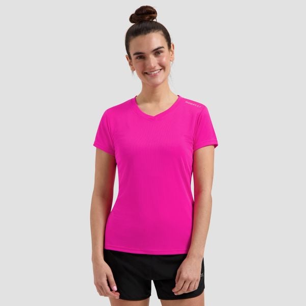 Funkcjonalna koszulka damska Rogelli PROMOTION LADY. Czerwone koszulki sportowe damskie Rogelli, xs, bez wzorów, bez ramiączek. W wyprzedaży za 40.00 zł.