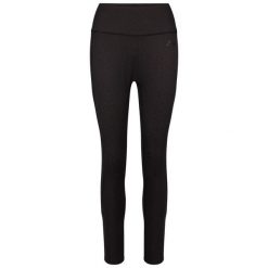 Legginsy Damskie Sportowe Kanika. Czarne legginsy damskie Trespass, bez wzorów, z dzianiny. Za 165.99 zł.