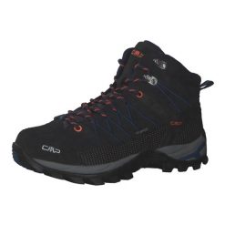 Buty trekkingowe męskie CMP Rigel Mid Wp. Czarne buty zimowe męskie CMP, bez wzorów, z gumy, bez obcasa, bez zapięcia. Za 299.00 zł.