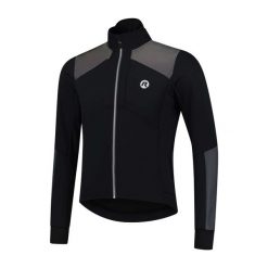Kurtka rowerowa męska Rogelli Hi Vis mocno ocieplana. Czarne kurtki męskie Rogelli, m, bez wzorów, bez kaptura, rowerowe. Za 465.00 zł.