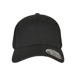 Czapka Z Daszkiem Z Siatki Ripstop. Czarne czapki damskie FLEXFIT, bez wzorów, z bawełny. Za 117.99 zł.