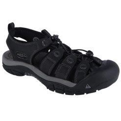 Sandały męskie, Keen Newport. Czarne buty zimowe męskie Keen, bez wzorów, z materiału, bez obcasa, bez zapięcia. Za 883.00 zł.