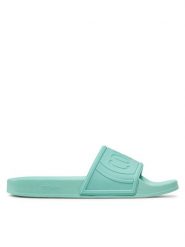 Colmar Klapki Slipper Logo 142 Zielony. Zielone klapki damskie Colmar, bez wzorów, z tworzywa sztucznego, bez obcasa, bez zapięcia. Za 149.99 zł.