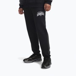 Spodnie treningowe męskie Under Armour Rival Fleece. Czarne spodnie sportowe męskie Under Armour, m, bez wzorów, z dresówki, na fitness i siłownię. Za 249.99 zł.
