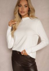 Biały Sweter Klasyczny z Dodatkiem Wiskozy Nerisoa. Białe swetry nierozpinane damskie Renee, m, bez wzorów, z wiskozy, casualowe, bez kołnierzyka, bez ramiączek. Za 49.99 zł.