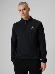 4F Bluza relaxed bez kaptura męska - czarna S. Czarne bluzy męskie 4F, m, bez wzorów, bez ramiączek, bez kaptura. Za 199.99 zł.