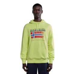 Bluza męska Napapijri B-Kreis H. Żółte bluzy męskie Napapijri, l, bez wzorów, casualowe, bez ramiączek, bez kaptura. Za 359.99 zł.